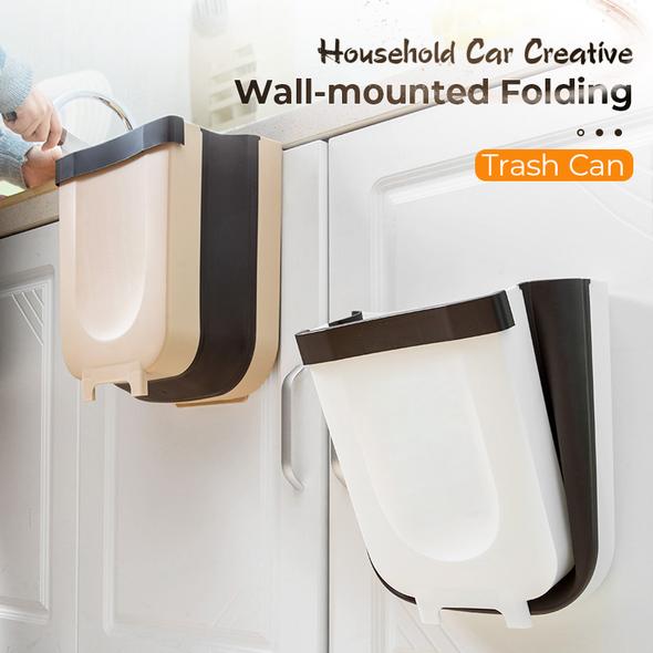 BETTER LIVING Household and Car Creative Wall-Mounted Folding Trash Can