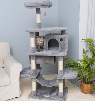 BETTER LIVING Cat Tree Condo Furniture Kitten Activity Tower Pet Kitty Play House with Scratching Posts Perch Hammock Tunnel