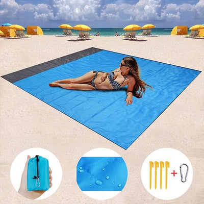 BETTER LIVING Waterproof Pocket Sand-Free Portable Beach Blanket for Outdoor Picnic and Beach