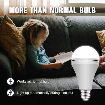 BETTER TECH Emergency LED Light Bulb Battery Backup Rechargeable & Portable