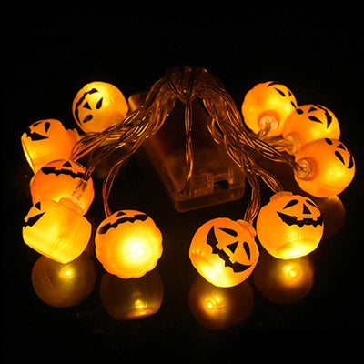 BETTER BOO 10LED Halloween Pumpkin Spider Bat Skull String Lights Hanging Horror Decoration For Home