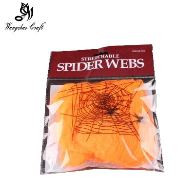 BETTER BOO Artificial Spider Web Halloween Decoration Scary Party Scene White Stretchy Cobweb Horror House Home Decora Accessories
