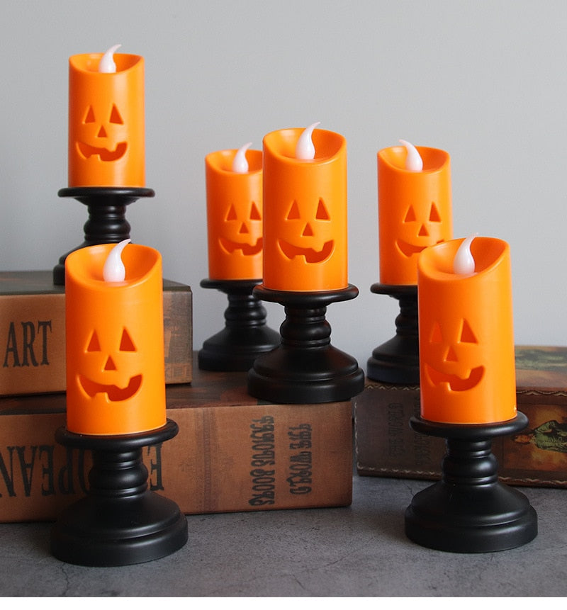 BETTER BOO Halloween Candle Light LED Colorful Table Top Decoration Pumpkin Toys Mix