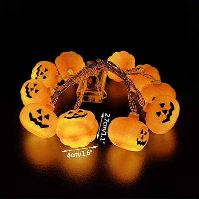 BETTER BOO 1.5m 10Led Halloween Pumpkin Ghost Skeletons Bat Spider Led Light String Festival Bar Home Party Decoration