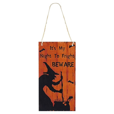 BETTER BOO Halloween Wooden Ornaments Door-Hanging Signs Pumpkin Ghost Trick or Treat Pendants