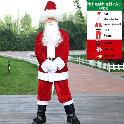 BETTER BOO Halloween Santa Claus Christmas Costume Suit For Adults