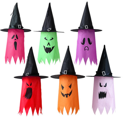 BETTER BOO Glowing Halloween LED Lights Hat Pendant Outdoor Tree Hanging Decoration