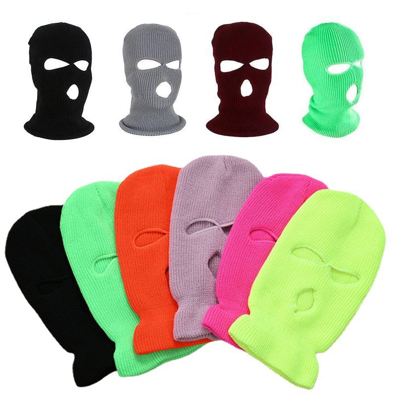 BETTER BOO 3 Hole Full Face Knit Mask and Unisex Cap for Halloween