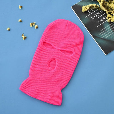 BETTER BOO 3 Hole Full Face Knit Mask and Unisex Cap for Halloween