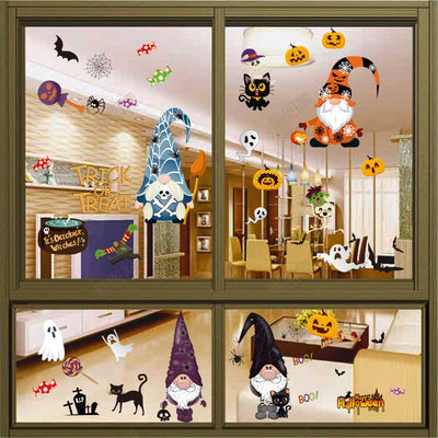 BETTER BOO Halloween Xmas Wall Window Decals Witch Ghost Jack-O-Lantern Bat Stickers