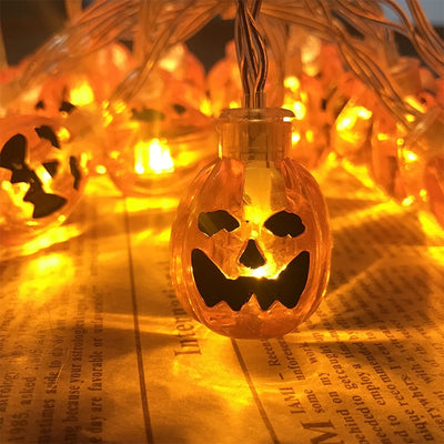 BETTER BOO 10LED Halloween Pumpkin Spider Bat Skull String Lights Hanging Horror Decoration For Home