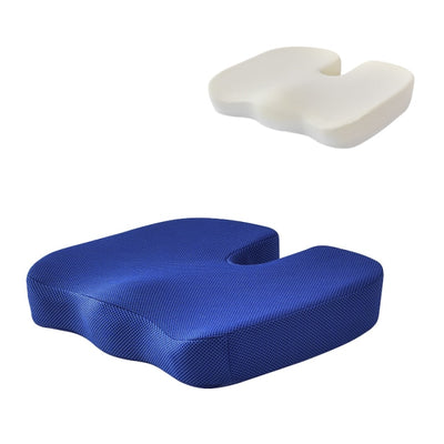 BETTER HEALTH Comfort Cushion 1pc Gel Orthopedic Memory Foam Coccyx Cushion and Travel Seat
