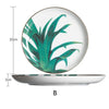 BETTER DECORS Green Leaf Design Dinnerware