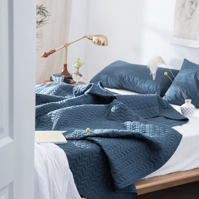 BETTER DECORS Famvotar 6 Colors Lightweight Cotton Quilted Throws Ultra Soft Summer Bedspreads